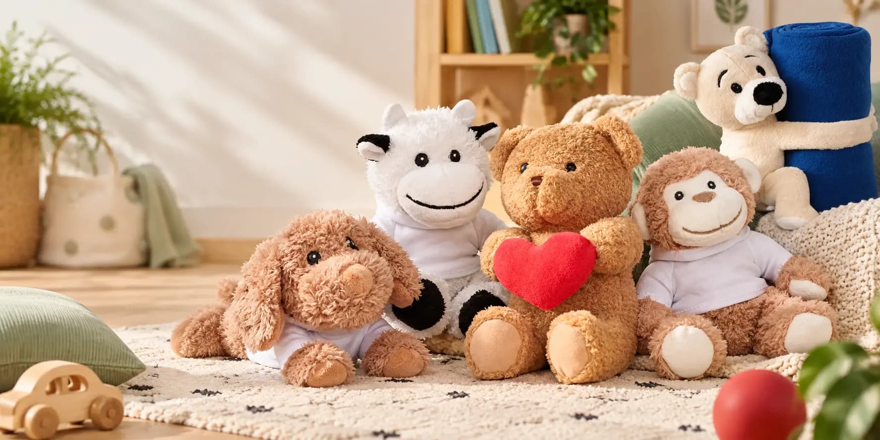 Animaux en peluche publicitaires Midocean avec ours, panda, singe et autres peluches