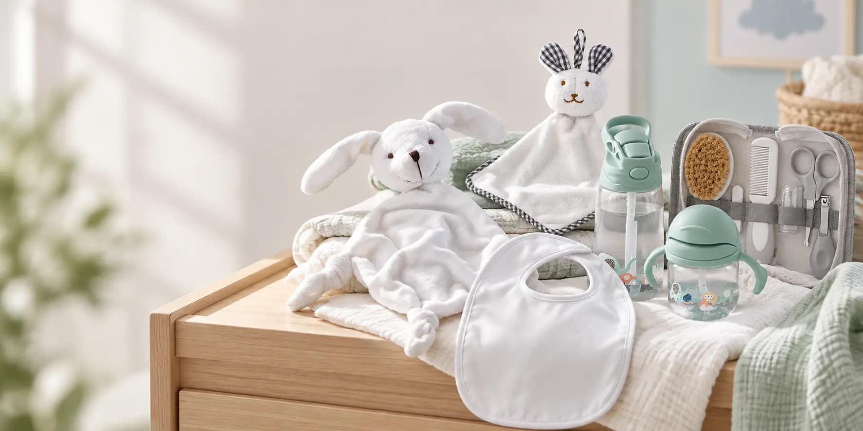 Articles publicitaires Midocean pour bébés et jeunes enfants avec doudous, bavoirs et accessoires bébé
