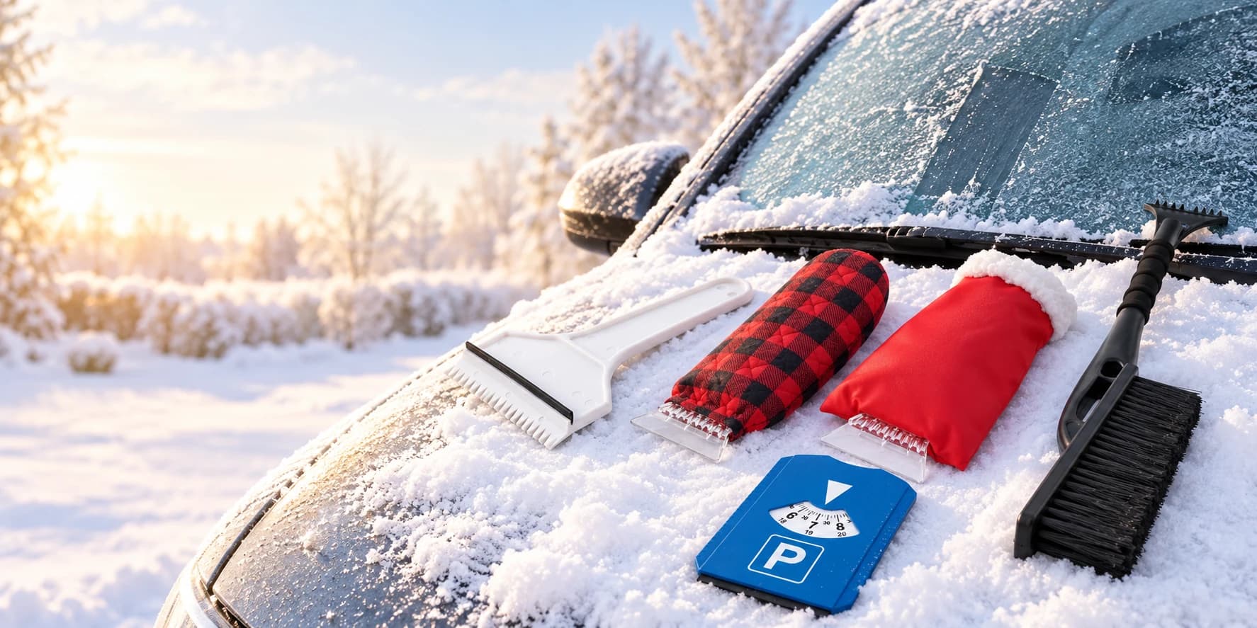 Grattoirs à glace et brosses à neige publicitaires personnalisés pour voiture
