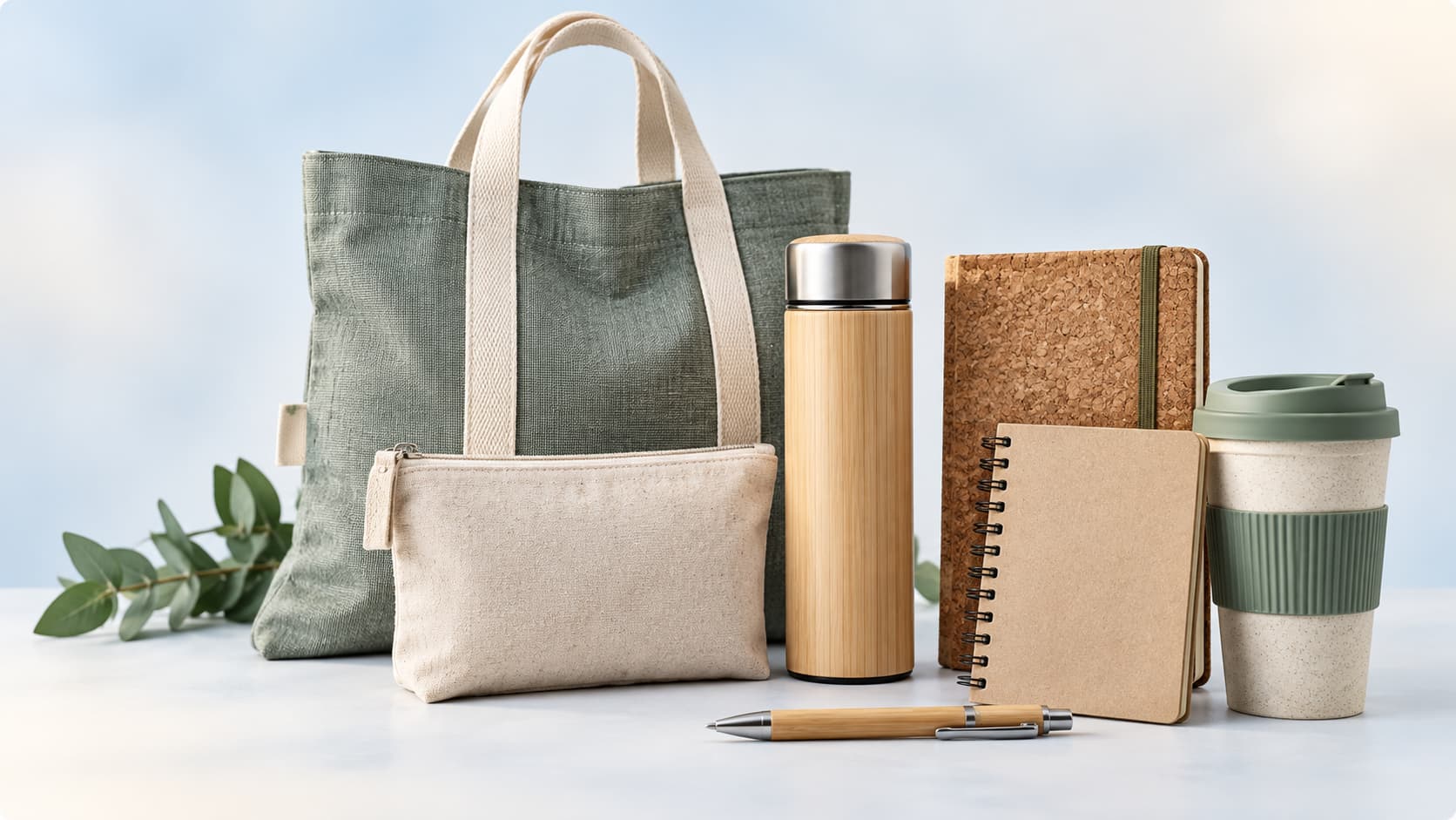 Tote bags recyclés, gourdes en bambou et objets publicitaires éco-responsables