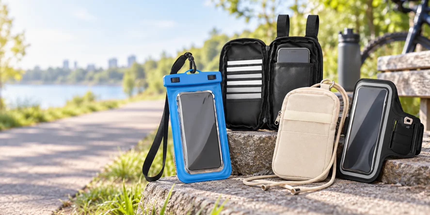 Pochettes pour smartphones publicitaires personnalisées pour le sport, la course et les activités extérieures