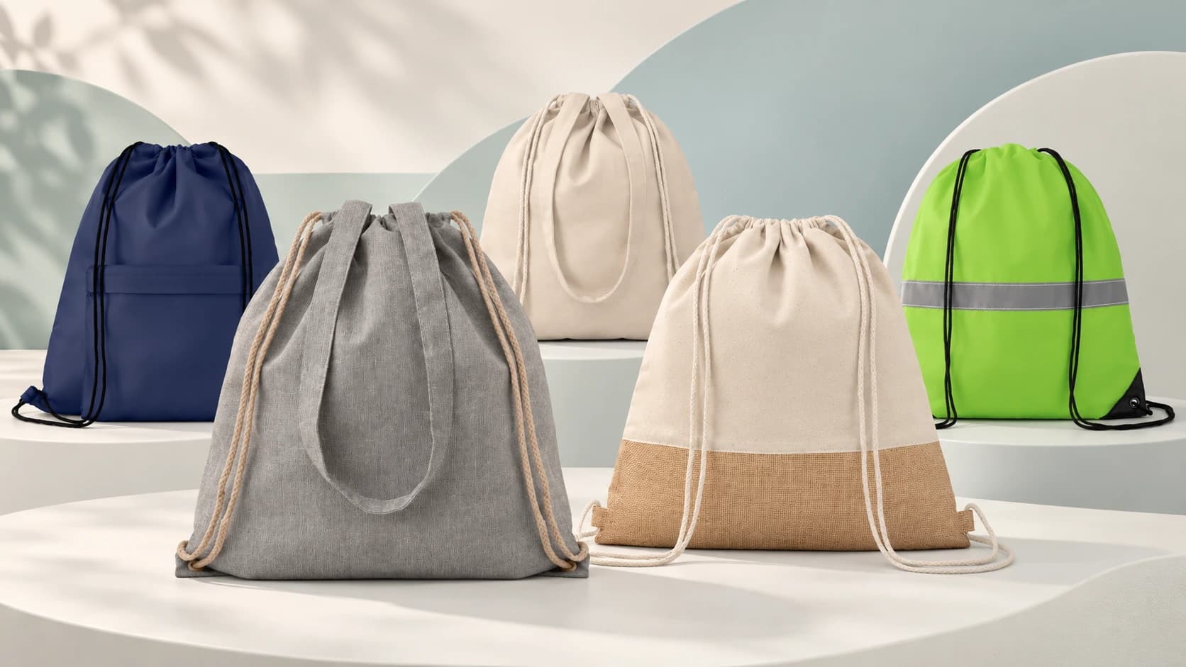 Sacs à cordon publicitaires personnalisés en textile pour événements et loisirs