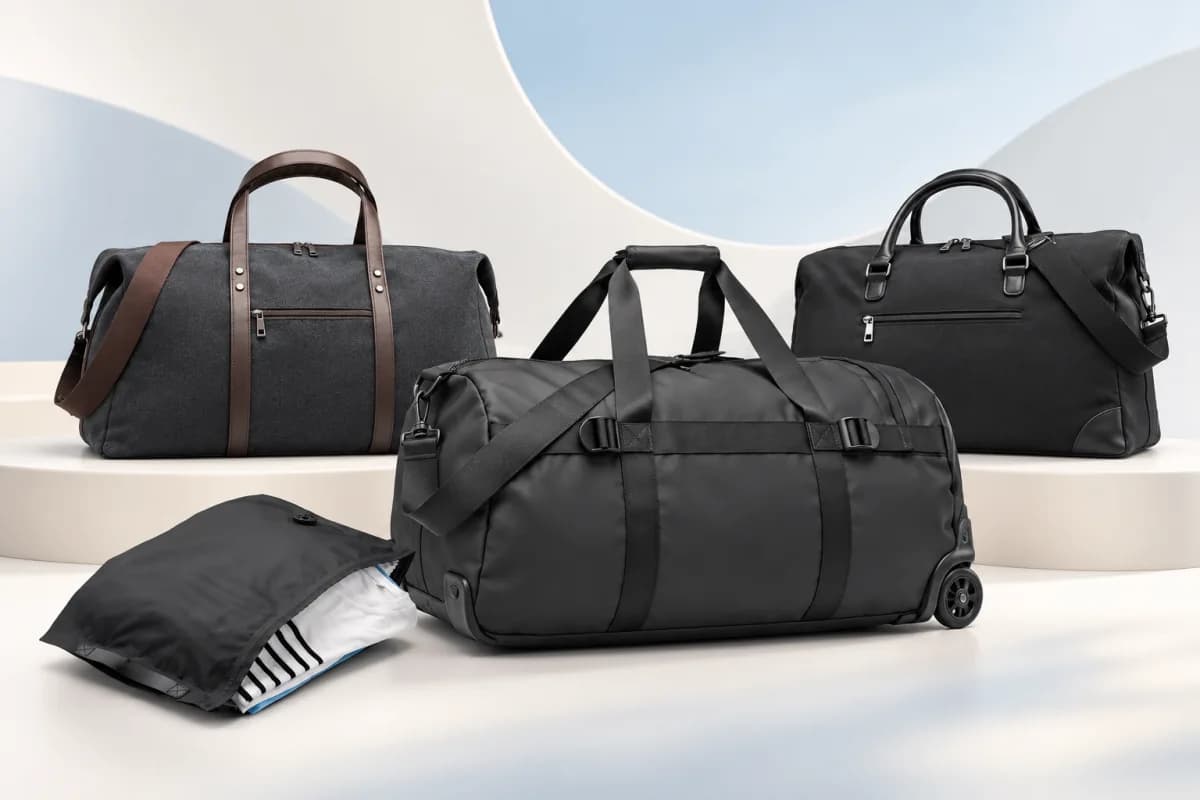 Sacs de voyage publicitaires personnalisés avec sacs week-end, bagages à roulettes et organiseurs
