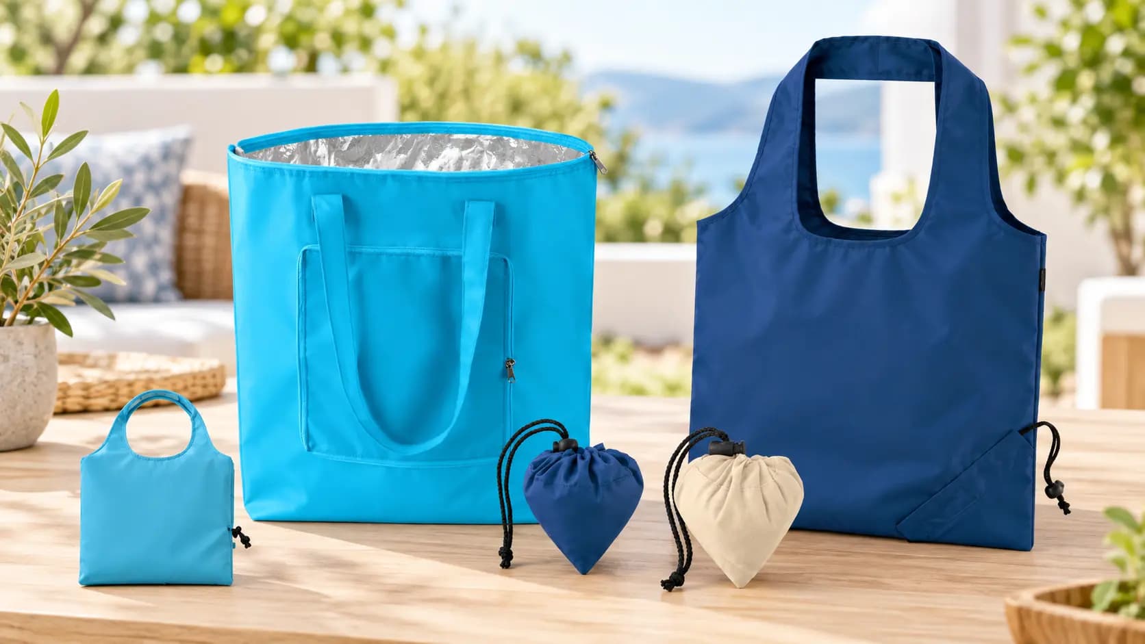 Sacs pliables publicitaires personnalisés en tissu, sacs à cordon et sac isotherme