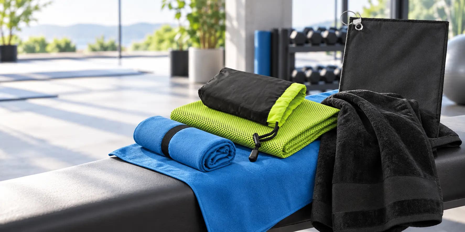 Serviettes de sport publicitaires personnalisées pour la salle de fitness, le running et le yoga