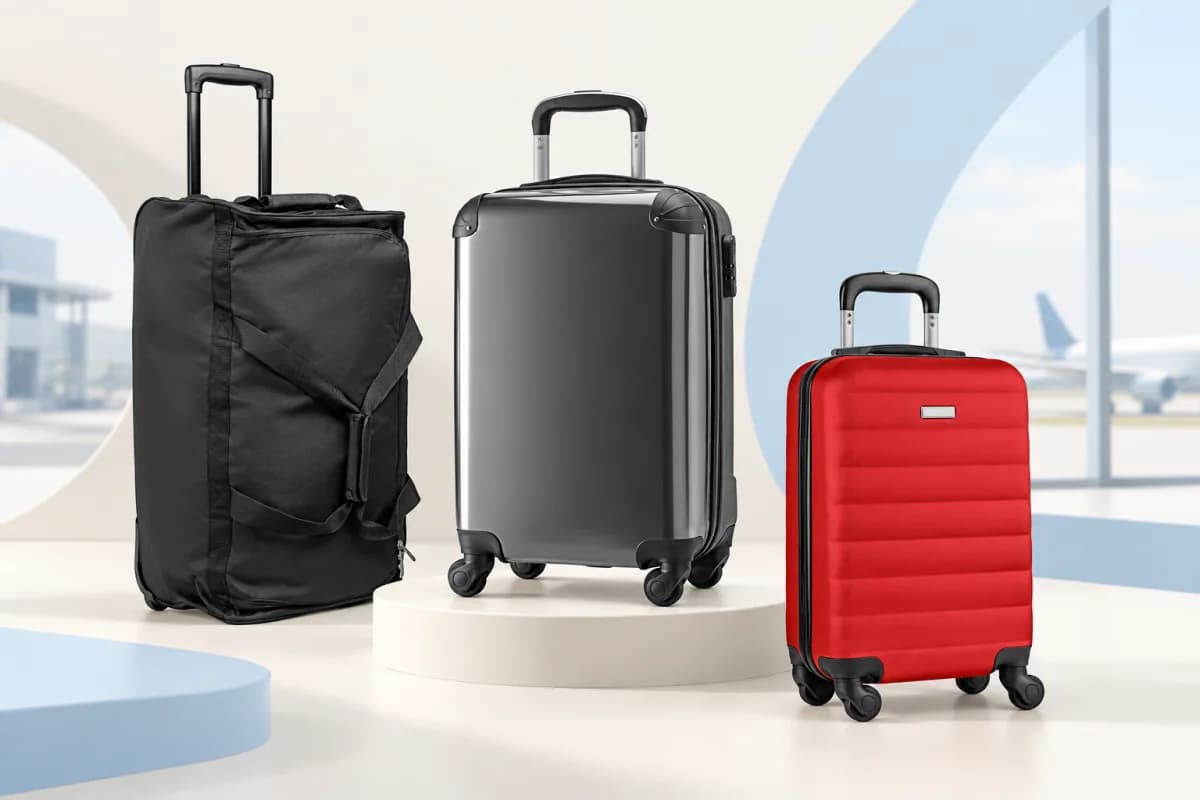 Trolleys de voyage publicitaires personnalisés avec valises et bagages à roulettes