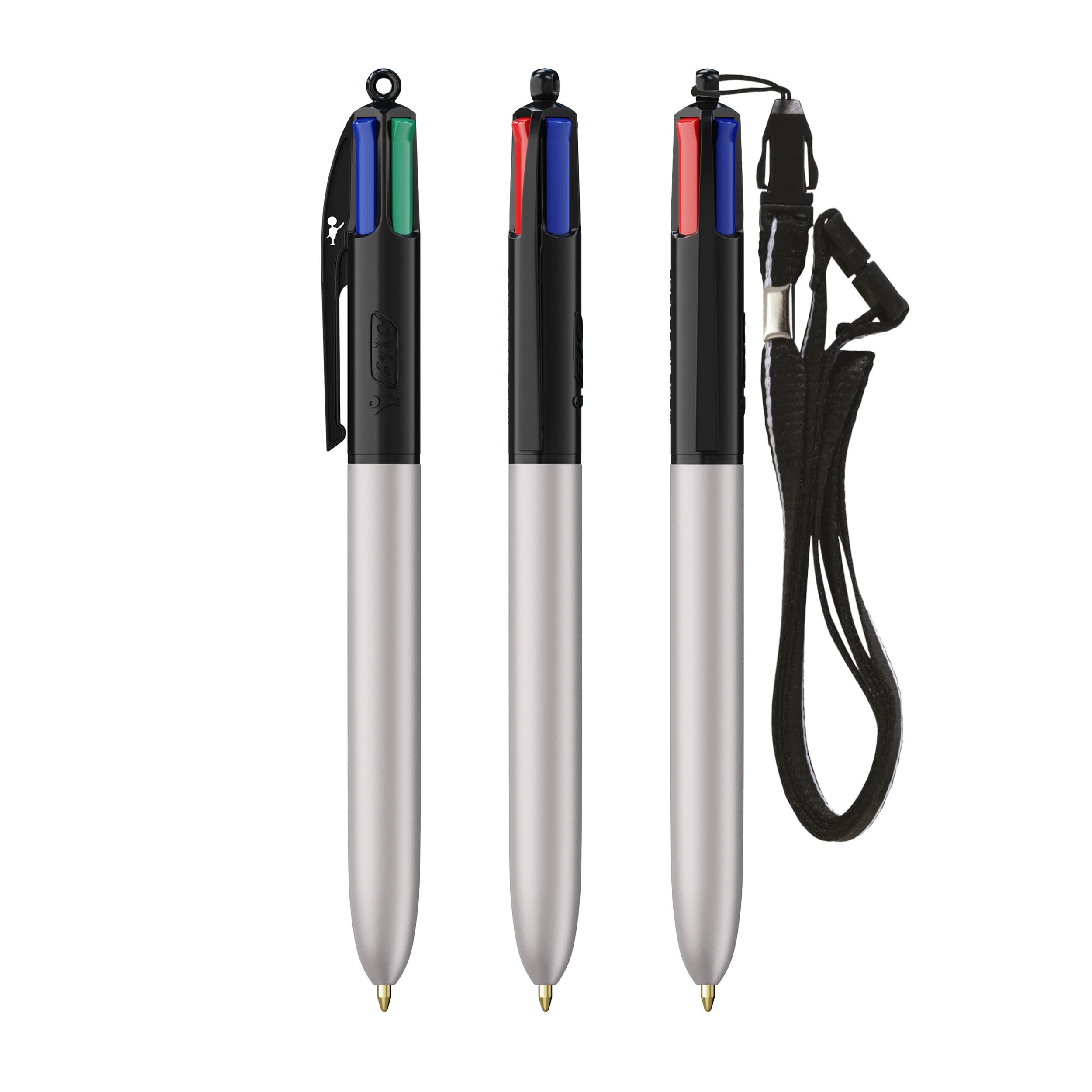 BIC® 4 Couleurs® Glacé with Lanyard personnalisable