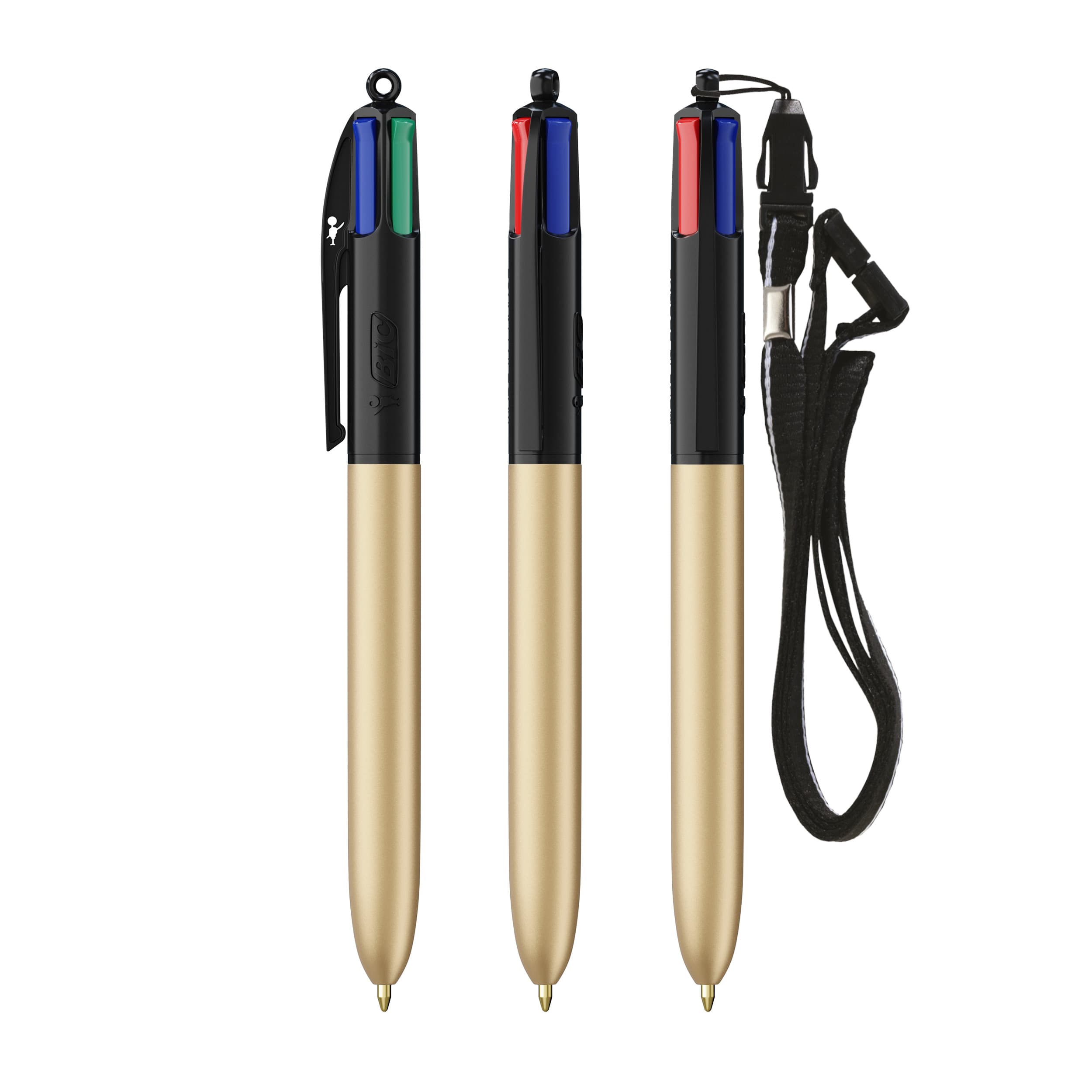 BIC® 4 Couleurs® Glacé with Lanyard personnalisable