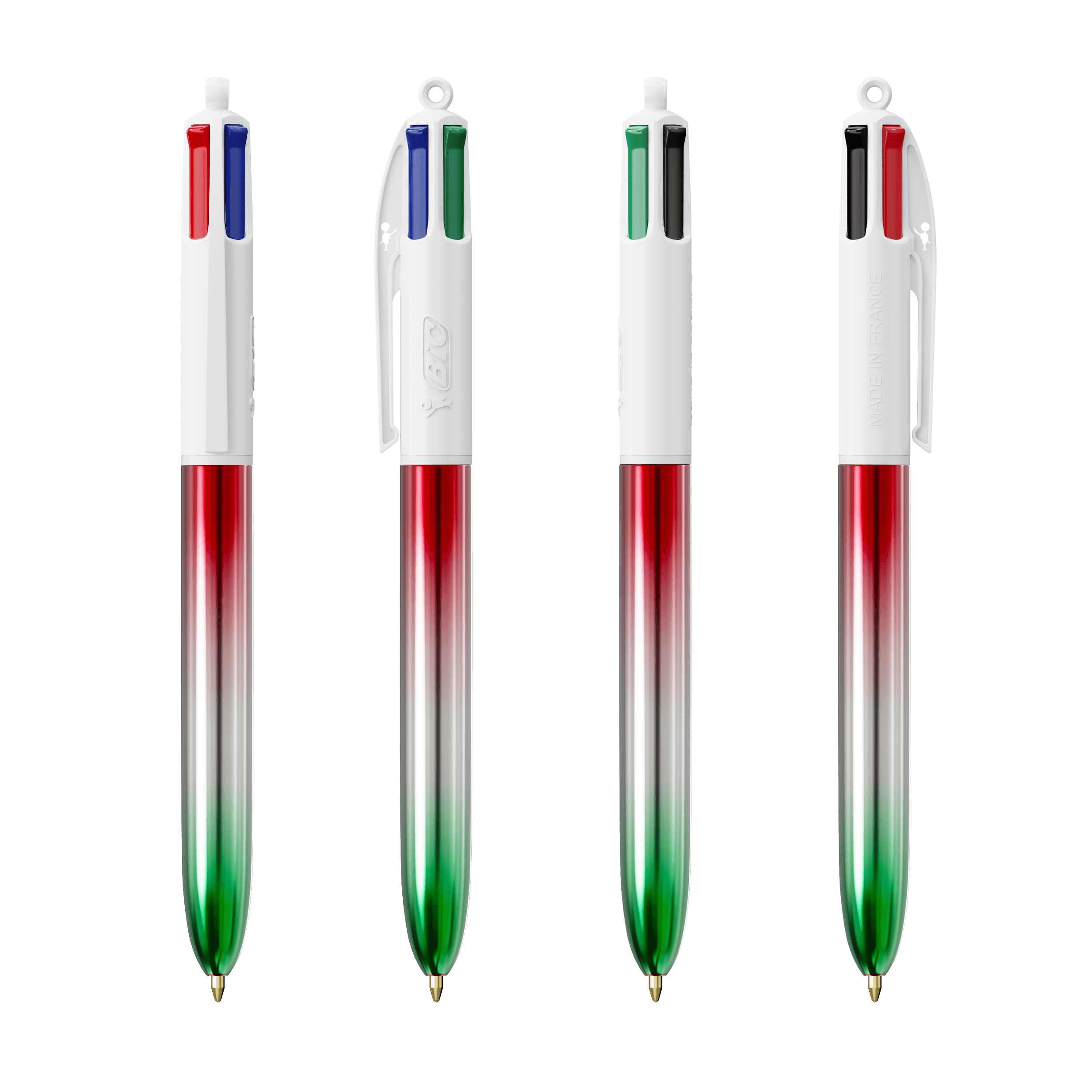 BIC® 4 Couleurs® Flags Collection + lanyard personnalisable