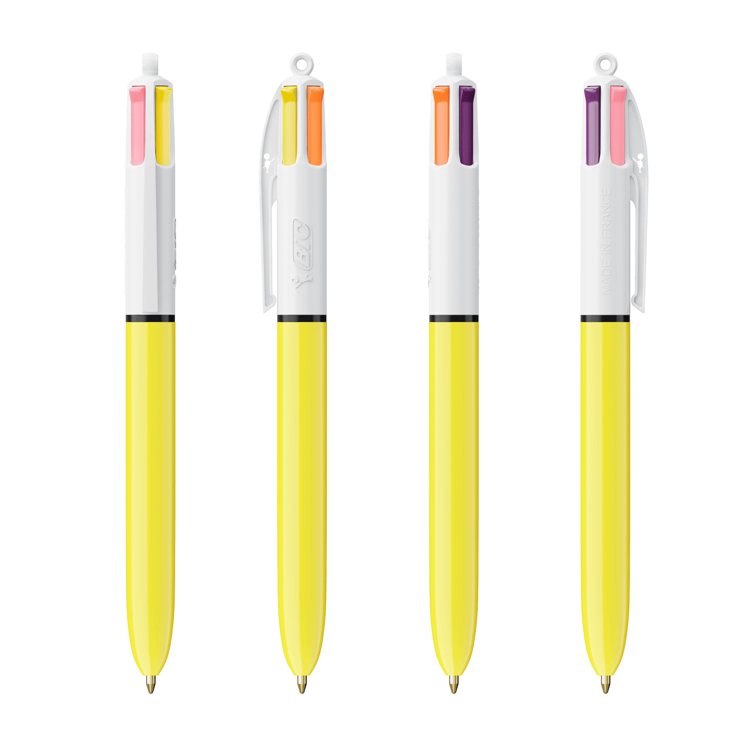 BIC® 4 Couleurs® Sun with lanyard ballpen personnalisable