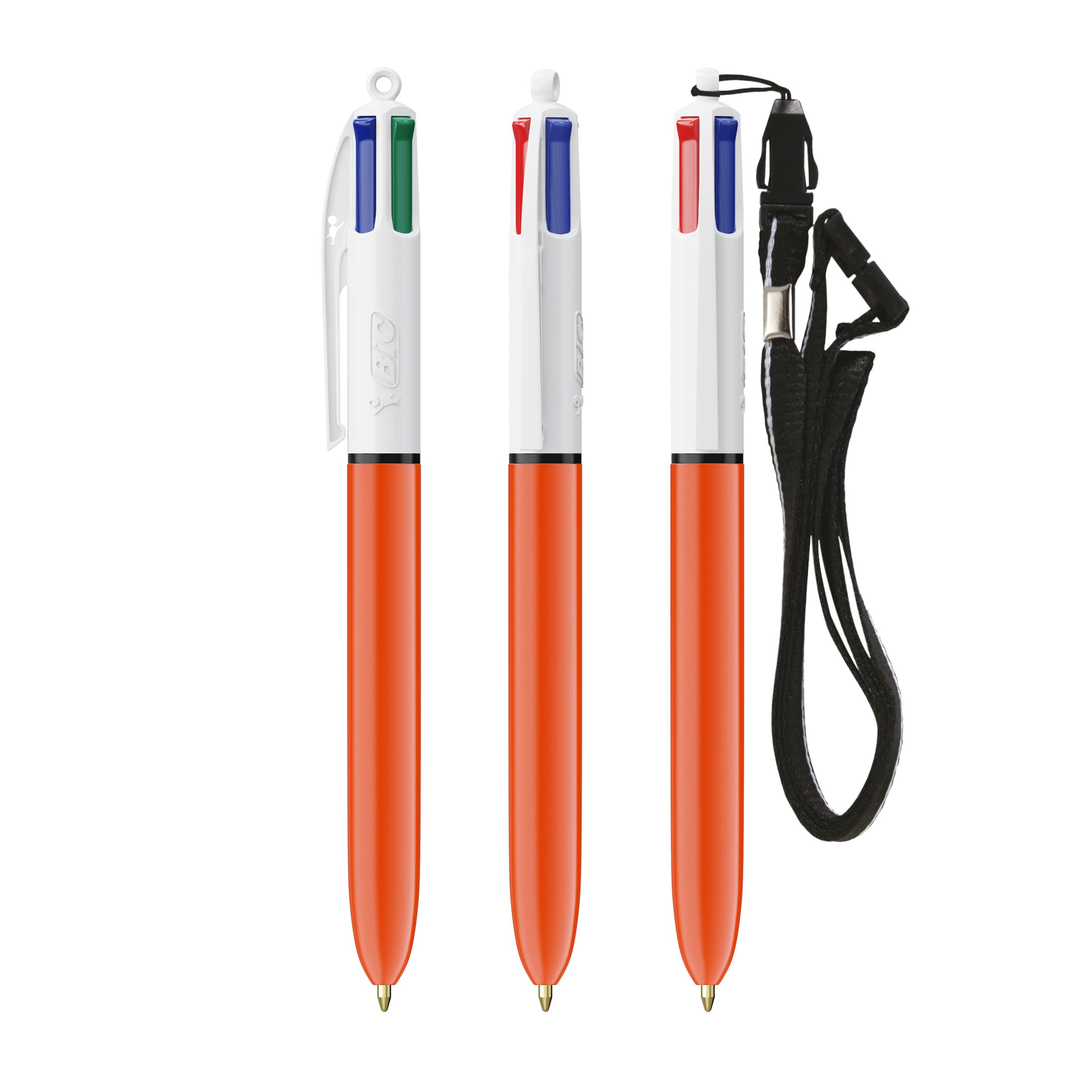 BIC® 4 Couleurs® Fine with lanyard ballpen personnalisable
