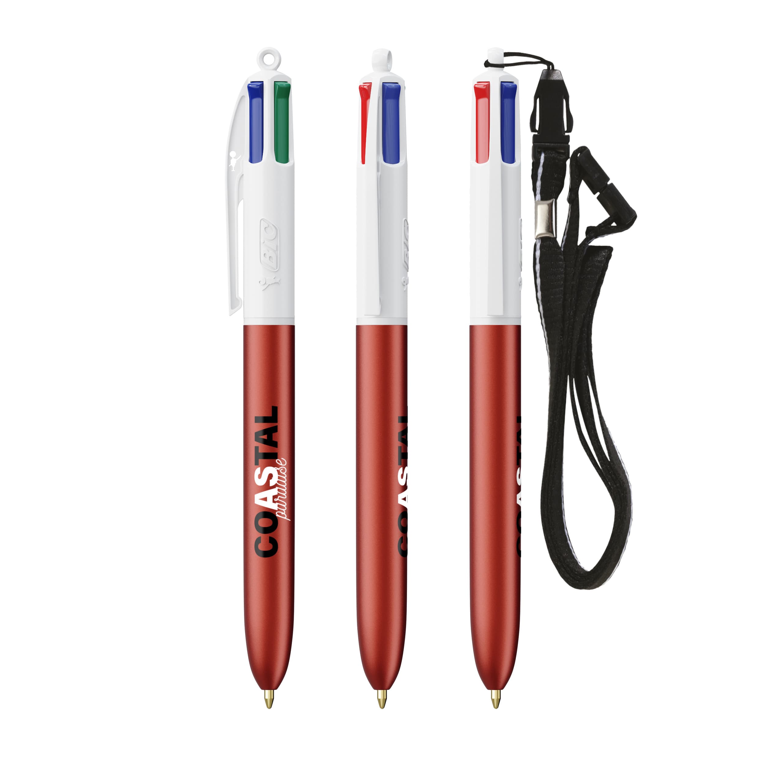 BIC® 4 Couleurs® Glacé with Lanyard personnalisable
