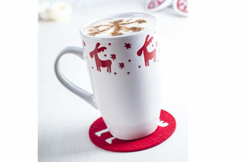 Mug de Noël Blanc Rouge Cartes de Noël Papier Personnalisées