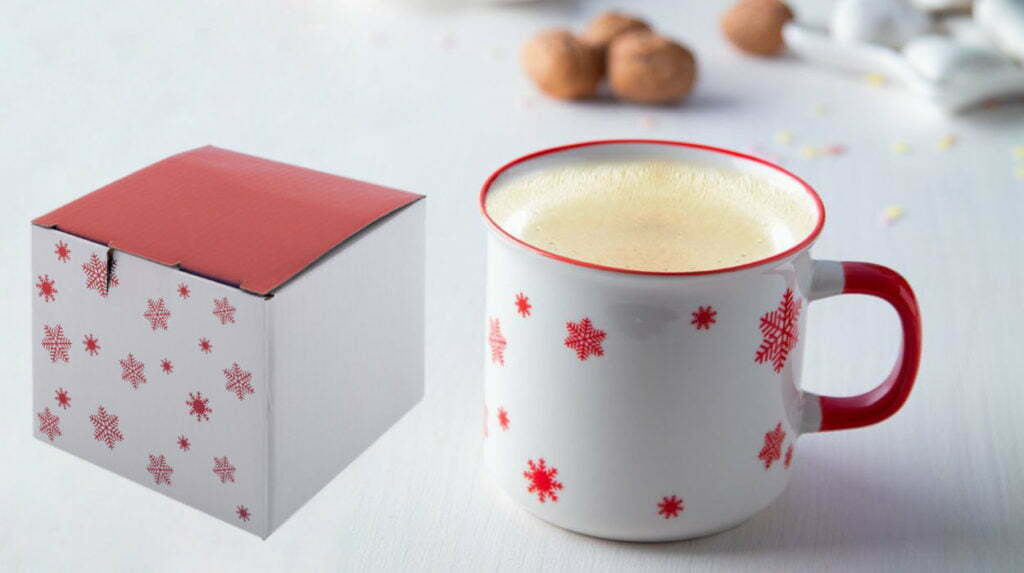 Boite Chope de Noël Vintage Rouge Boite Boite Chope de Noël Vintage Rouge Boite